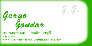 gergo gondor business card
